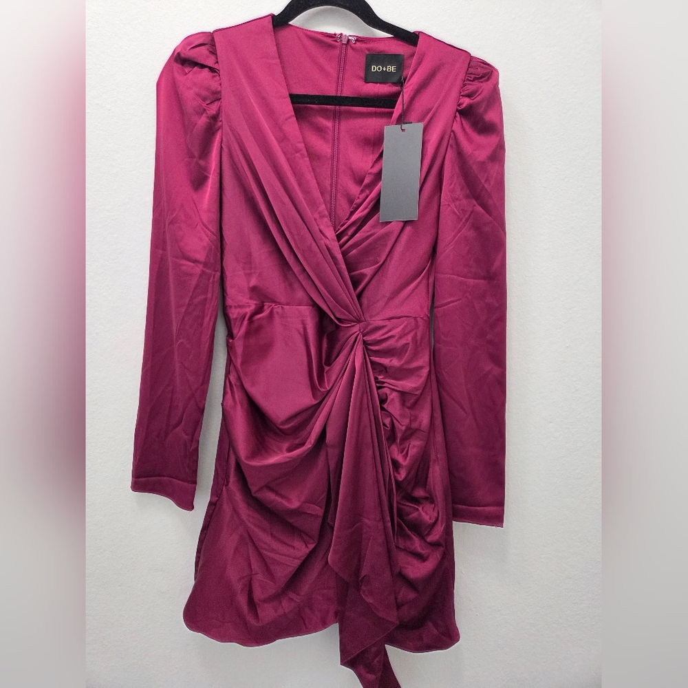 DO+BE Rich Wine Long Sleeve Dress